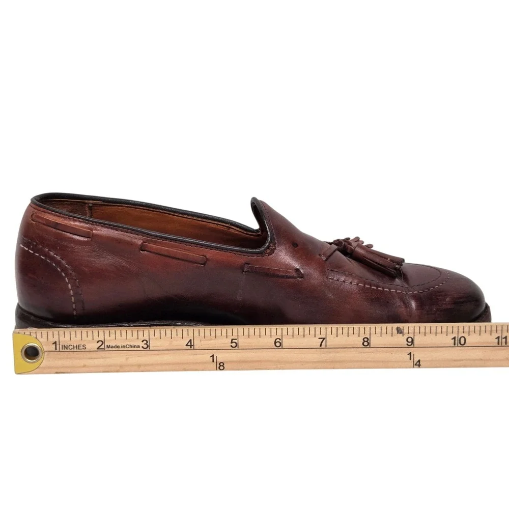 Vintage Allen Edmonds Acheson Tassel Loafers Mens 9.5D Brown Leather Dress Shoes